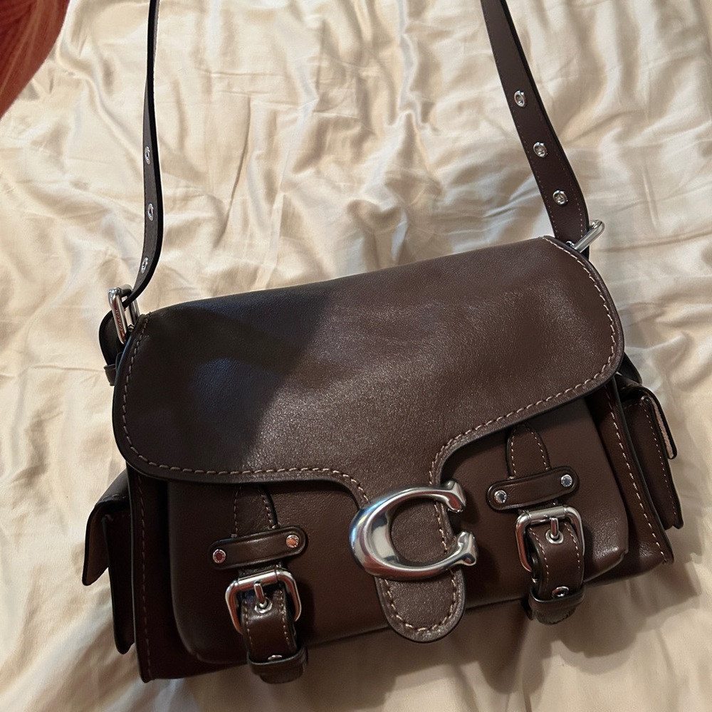 Coach Western Tabby Brown Leather Shoulder Bag